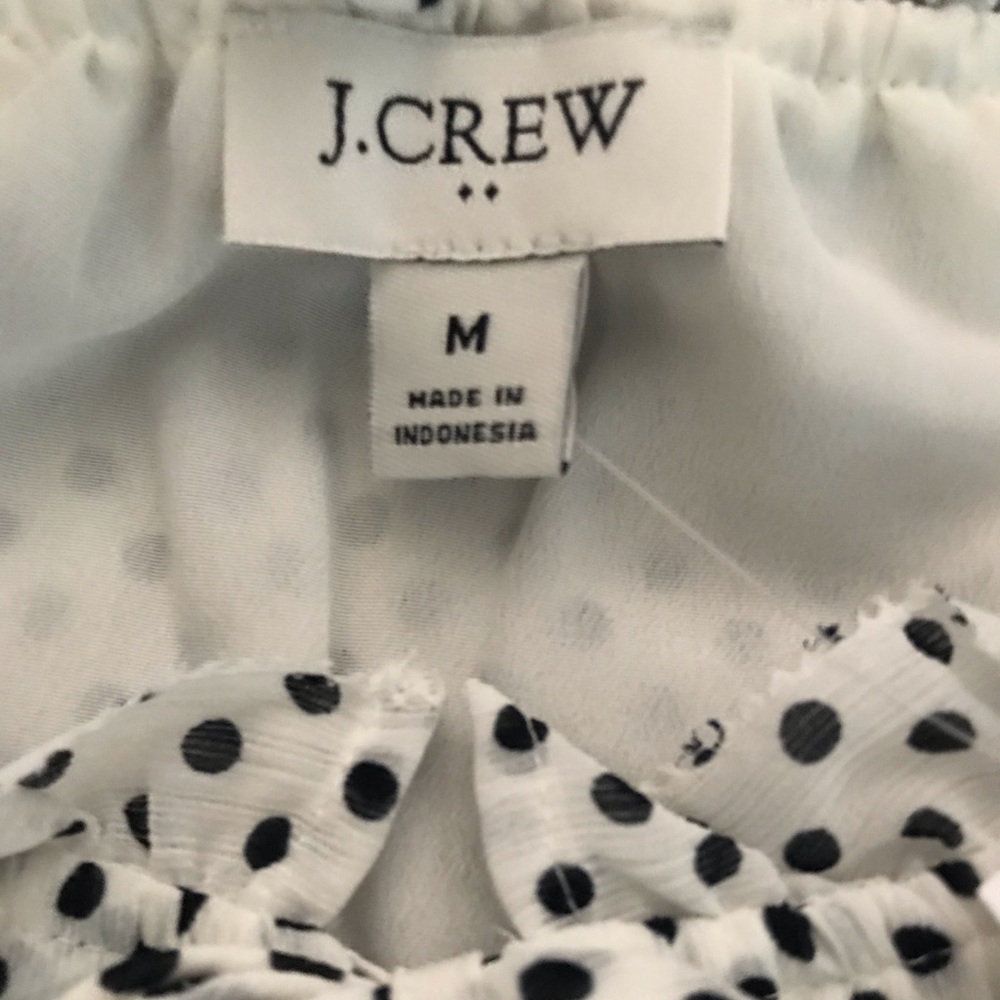 Dot Ruffle Tie-Neck Top - Picture 5 of 7